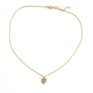 New Gold Cactus Necklace
